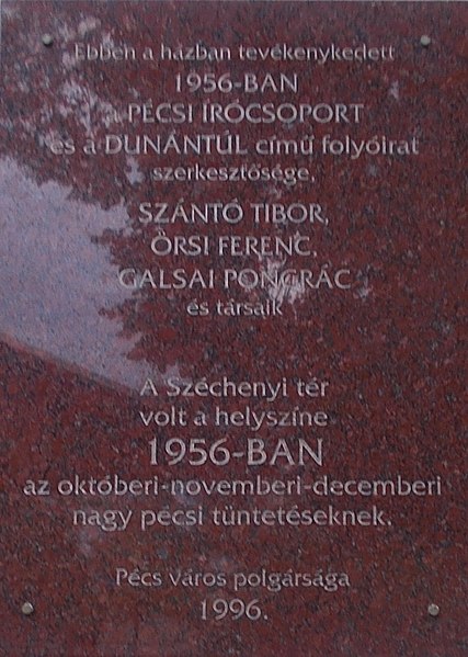 File:Széchenyiplatz 17, Gedenktafel, 2022 Pécs.jpg