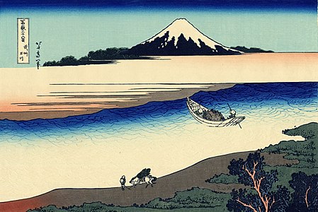 Hokusai Katsushika (1760-1849), Rzeka Tama w prowincji Musashi (ok. 1830)