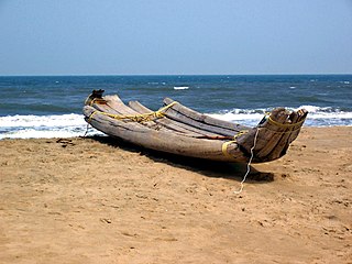 <span class="mw-page-title-main">Kattumaram</span> Traditional watercraft made from logs lashed together