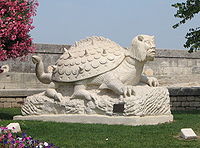 The Tarasque, near King René's castle in Tarascon.