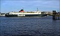 El 'Antrim Princess, ferri del Sealink en Larne, con los rótulos del Sealink