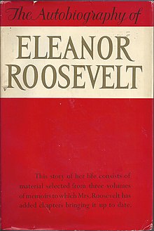 L'Autobiographie d'Eleanor Roosevelt 1961 première édition.jpg