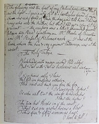 <span class="mw-page-title-main">The Holy Tulzie</span> Holy Tulzie or The Twa Herds by Robert Burns