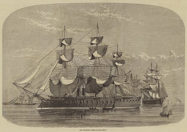 The Prussian ironclad squadron in 1870 at Plymouth, Illustrated Times