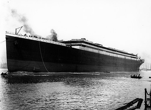 Titanic launched at Belfast