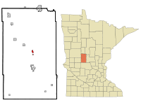 Todd County Minnesota Incorporated and Unincorporated areas Browerville Highlighted.svg