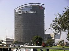 Das Zentralgebäude der Interbank in Lima, Peru, 1996–2001