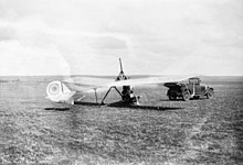 Towing John Bange's glider for launching, Back Plains Clifton district, circa 1930 Towing John Bange's glider for launching, Back Plains Clifton district circa 1930.jpg