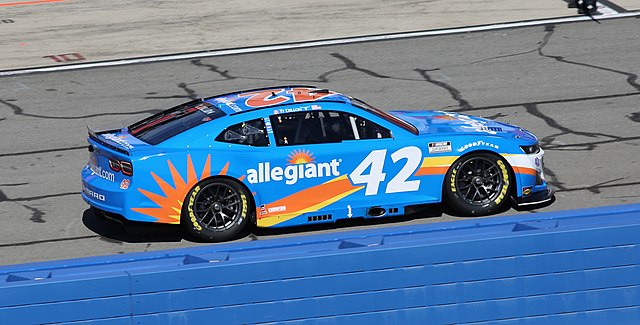 Ty Dillon in the No. 42 at Auto Club Speedway in 2022