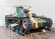 Restored Type 97 Chi-Ha medium tank at the Yūshūkan Museum, Japan