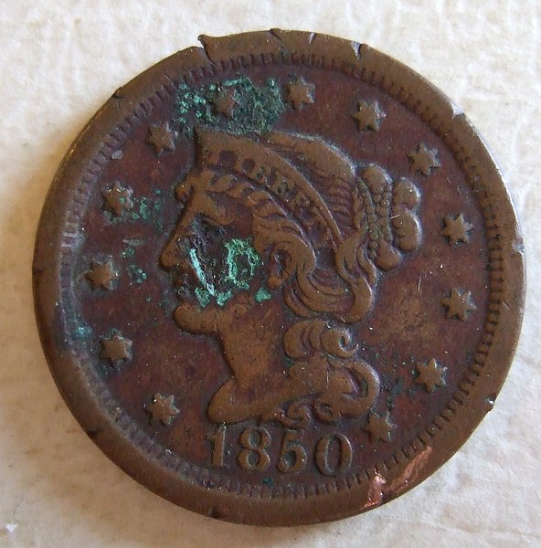 File:USA, 1850 -LARGE CENT a - Flickr - woody1778a.jpg