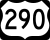 Business U.S. Highway 290 marker