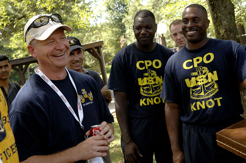 File:US Navy 090829-N-9818V-384 Master Chief Petty Officer of the Navy (MCPON) Rick West addresses chief petty officer selects during Chief Petty Officer (CPO) Day at Kings Dominion.jpg