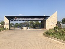 Main gate of the University of Mpumalanga, Siyabuswa Campus. University of Mpumalanga.jpg