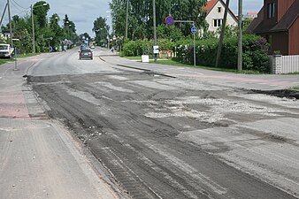 L'extrémité de la rue Võru pendant les travaux de construction de l'Idaringtee, le 28 mai 2013.