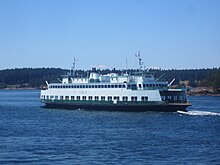 The MV Klahowya passing the MV Chelan in Upright Channel. V Klahowya.jpg