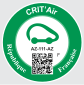 Vignette Crit'Air pour véhicules électriques et hydrogènes.svg