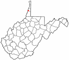 Location of Bethlehem, West Virginia