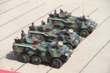 Ghanaian WZ523 armoured personnel carriers on parade. WZ523-Ghana1.PNG
