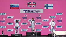 The podium at the 2021 W Series Spielberg round 2. W Series 2021 Austria Post Race Scene 2.jpg