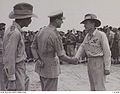 Warrant Officer Hughes of 2 Squadron RAAF meets Mountbatten Borneo Dec 1945 AWM 122249.jpg