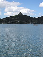 St. Paul's Rock, above Whangaroa Harbour, Northland, New Zealand.