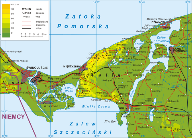 Map of the island of Wolin Wolin-Topomap.png