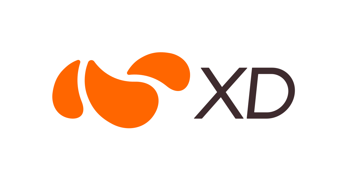 Xd logo monogram with negative space circle Vector Image