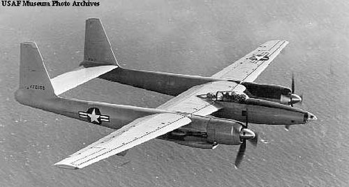 The second XF-11, which was equipped with conventional propellers