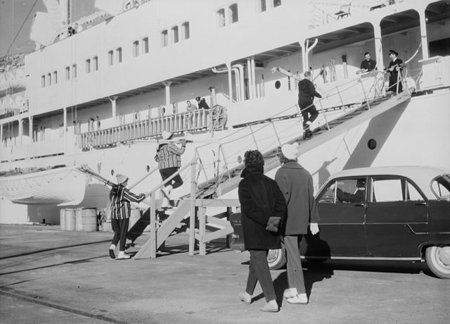 Seven Seas docked in Åndalsnes, Norway ca. 1960