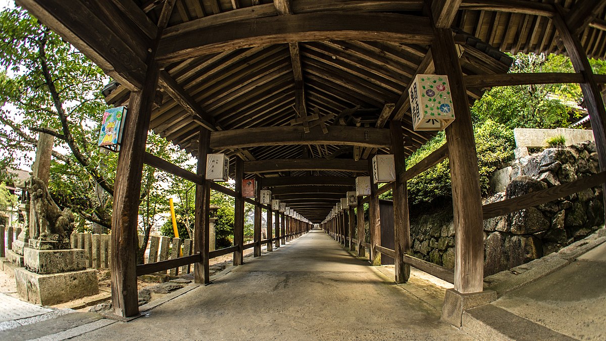 File 吉備津神社回廊 Panoramio Jpg Wikimedia Commons