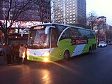 A Yaxing YBL6123HE4 bus serving route 838 en route to Zhuozhou, China