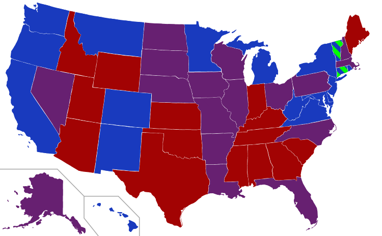 Senate composition as a result of the 2010 elections.