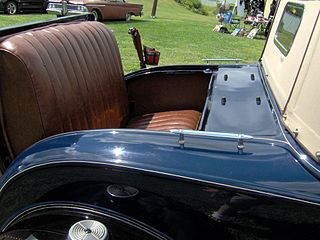 Rumble seat Historical automobile seating in back