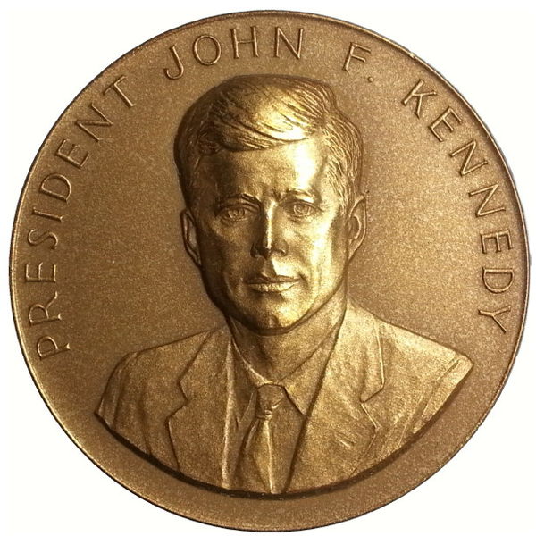 File:1962 President John F. Kennedy Appreciation Medal (obverse).jpg