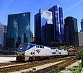 Image 20Amtrak train on the Empire Builder route departs Chicago from Union Station (from Chicago)