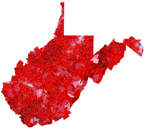 2016 Presidential election in West Virginia.svg