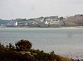 Le hameau de l'Aber Wrac'h vu de l'île Enez Vihan.