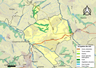 Kleurenkaart met landgebruik.