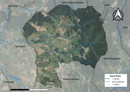 Vue aérienne du territoire communal.