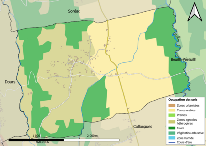 Mappa a colori che mostra l'uso del suolo.