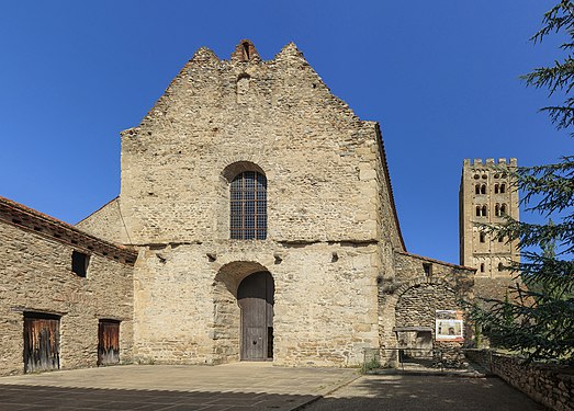 East facade of the main chruch Abbey of Saint-Michel-de-Cuxa