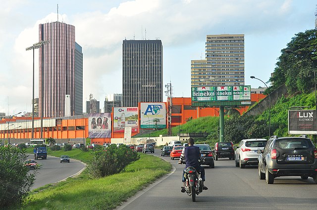 A view of the Plateau district in Abidjan