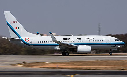 Indian Air Force BBJ 737 which is used as Air India One for domestic and short distance travels