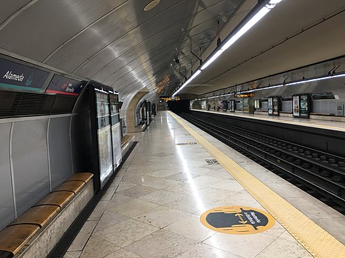 Alameda Metro (green and red line) in Lisbon