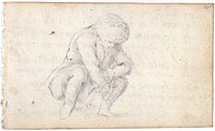p245 - Unknown contributor - Drawing - Man relieving himself