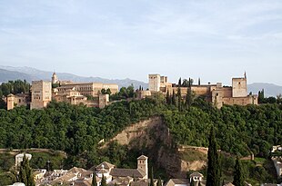The Alhambra palace in Granada, southern Spain, where Irving briefly resided in 1829, inspired one of his most colorful books. (Source: Wikimedia)