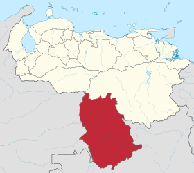 په ونزویلا کې د آمازوناس آیالات موقیعت