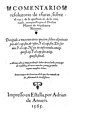 Comentario de usuras de Martín de Azpilcueta impreso en 1565