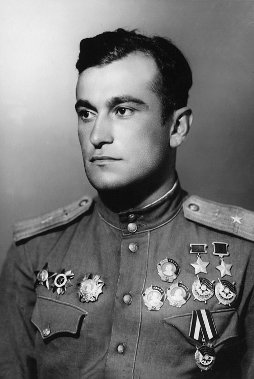 Amet-khan Sultan was a highly decorated Crimean Tatar flying ace who was twice awarded the title of Hero of the Soviet Union. Amet-khan was one of the